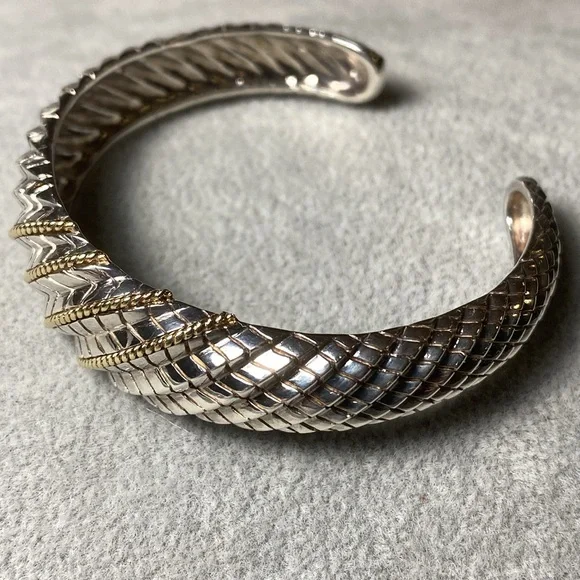 Andrea Candela 14k & 925 Sterling Silver Bangle Bracelet